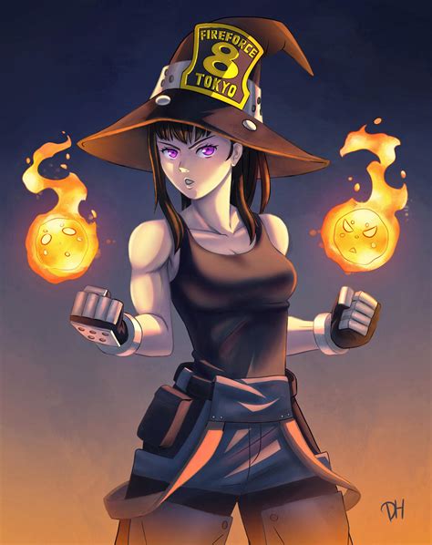 fire force maki fanart|maki oze fanart.